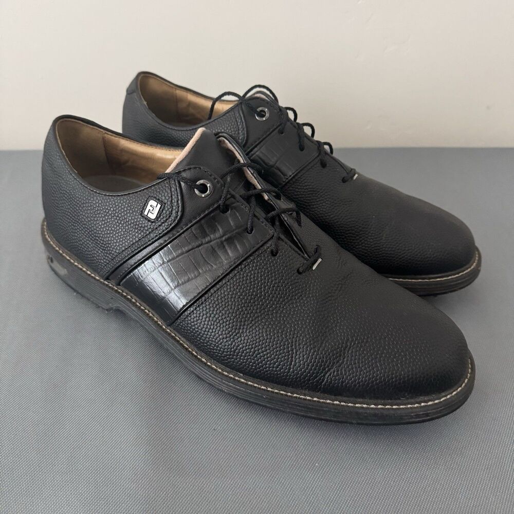Footjoy Dryjoys Premiere Series Packard Golf Shoes - Black - 53924- Size 11 Wide